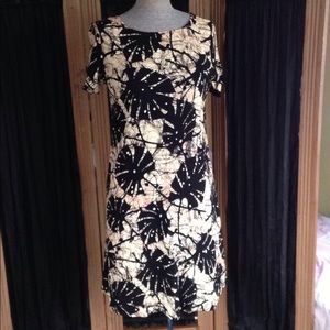 M Hilo Hattie Hawaii Dress Palm Leaf Batik Rayon